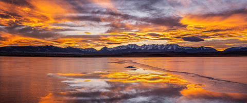 Winter Sunset Over The Bridgers